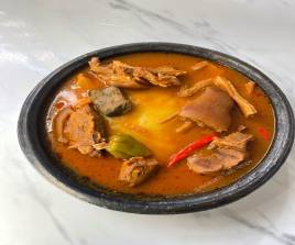 Fufu With Beef Light Soup